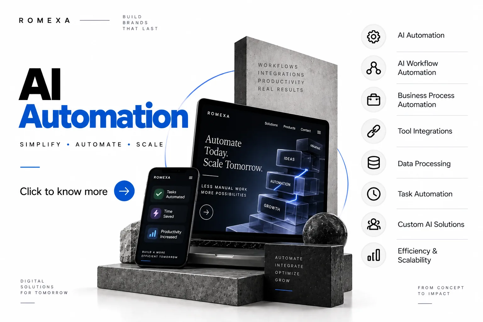 AI Automation. ROMEXA service poster